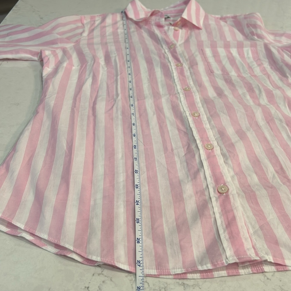 J.Crew Factory Lightweight Cotton Shirt in Signature Fit
Pink White Size M - Picture 5 of 11
